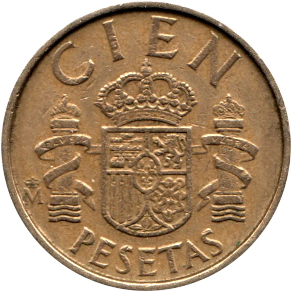 100 Pesetas, 1986 Reverse