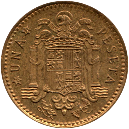 1 Peseta, 1973 Reverse