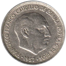 Preview 5 Pesetas, 1961 obverse