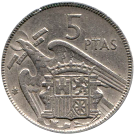 Preview 5 Pesetas, 1961 reverse