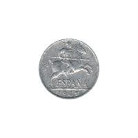 Preview 10 céntimos, 1945 reverse