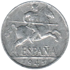 Preview 10 céntimos, 1945 reverse