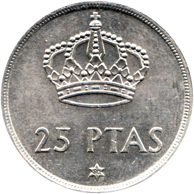 25 Pesetas, 1980 Reverse