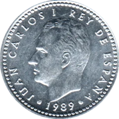 Preview 1 Peseta, 1989 obverse