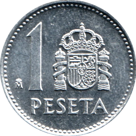 1 Peseta, 1989 Reverse