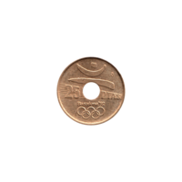 Preview 25 Pesetas, 1990 reverse