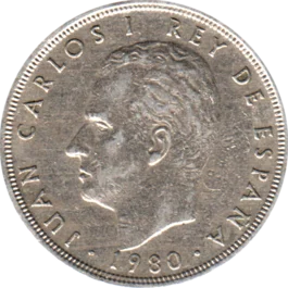 Preview 5 Pesetas, 1980 obverse