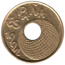 Preview 25 Pesetas, 1992 obverse