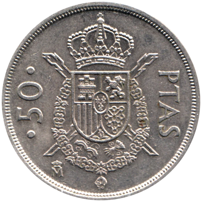 50 Pesetas, 1982 Reverse