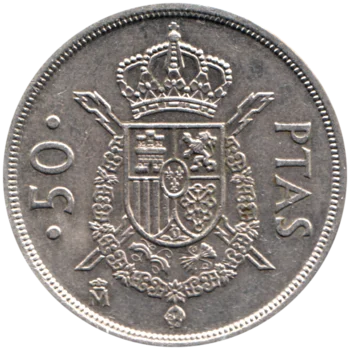 Preview 50 Pesetas, 1982 reverse