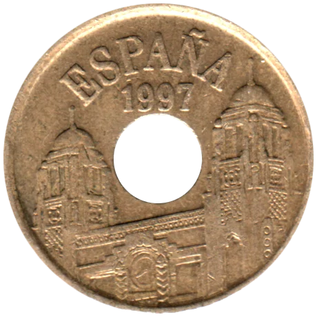 25 Pesetas, 1997 Obverse