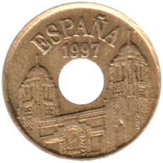 Preview 25 Pesetas, 1997 obverse