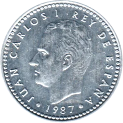Preview 1 Peseta, 1987 obverse
