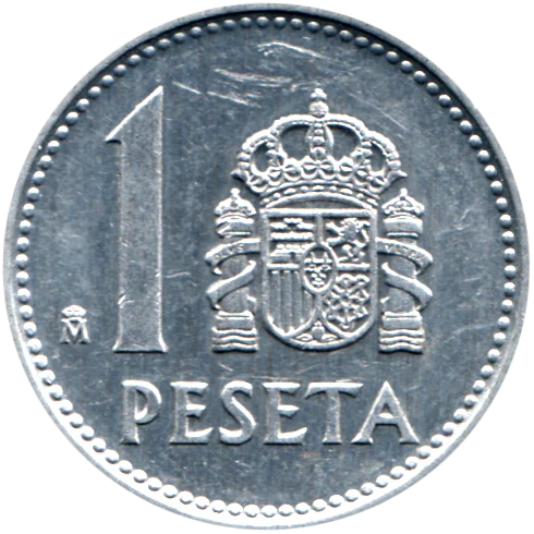 1 Peseta, 1987 Reverse