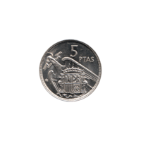 Preview 5 Pesetas, 1975 reverse