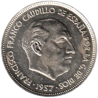 Preview 25 Pesetas, 1972 obverse