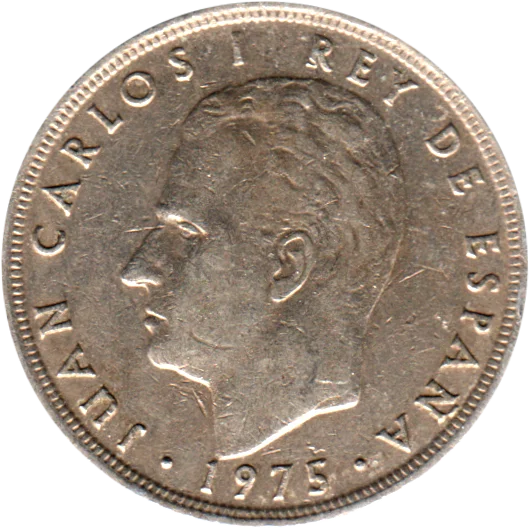 5 Pesetas, 1977 Obverse
