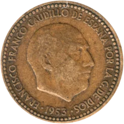 Preview 1 Peseta, 1956 obverse