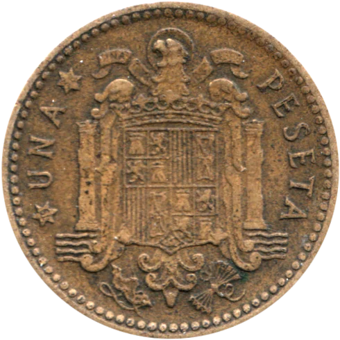 1 Peseta, 1956 Reverse