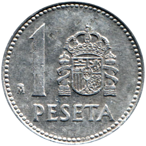 1 Peseta, 1985 Reverse