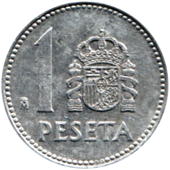 Preview 1 Peseta, 1985 reverse