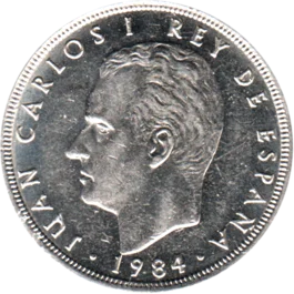 Preview 5 Pesetas, 1984 obverse