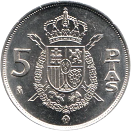 Preview 5 Pesetas, 1984 reverse