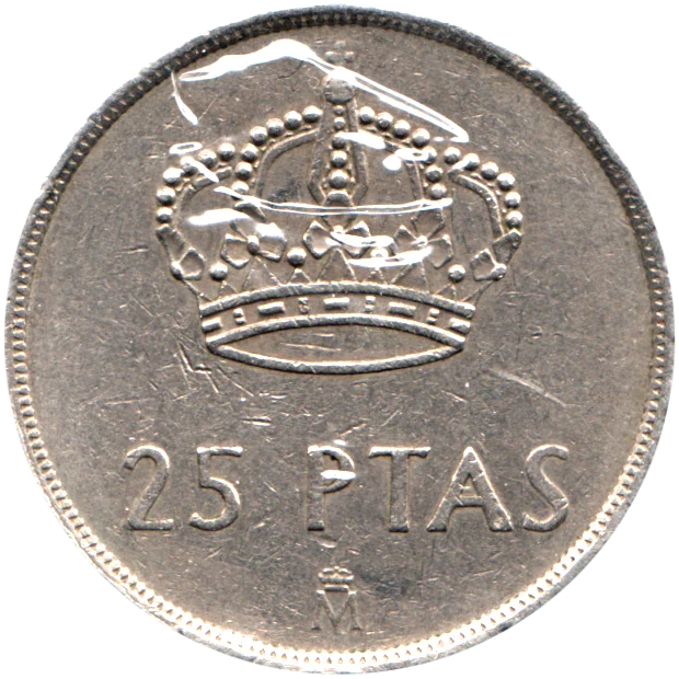 25 Pesetas, 1983 Reverse