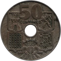 Preview 50 céntimos, 1952 reverse