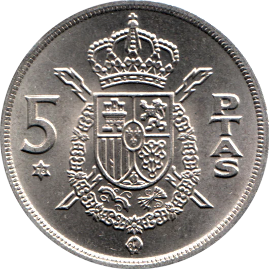 5 Pesetas, 1978 Reverse