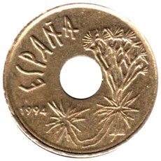 Preview 25 Pesetas, 1994 obverse