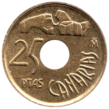 25 Pesetas, 1994 Reverse