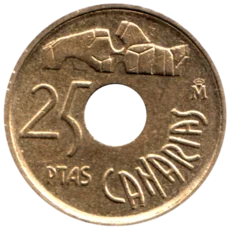 Preview 25 Pesetas, 1994 reverse