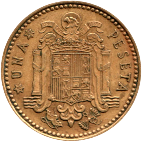 1 Peseta, 1969 Reverse
