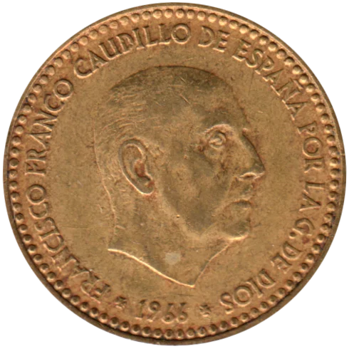1 Peseta, 1968 Obverse