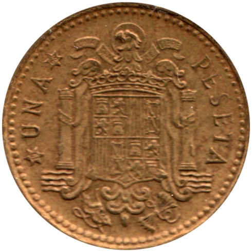 1 Peseta, 1968 Reverse