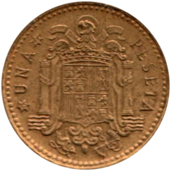 Preview 1 Peseta, 1968 reverse