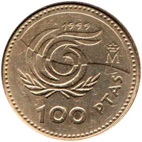 Preview 100 Pesetas, 1999 reverse