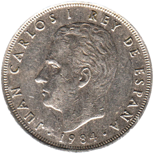 25 Pesetas, 1984 Obverse
