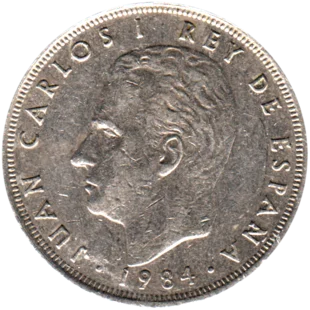 Preview 25 Pesetas, 1984 obverse
