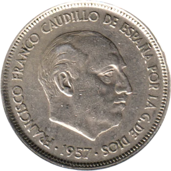 Preview 50 Pesetas, 1958 obverse