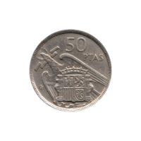 Preview 50 Pesetas, 1958 reverse
