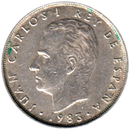 10 Pesetas, 1983 Obverse
