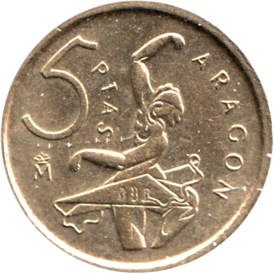 Preview 5 Pesetas, 1994 reverse