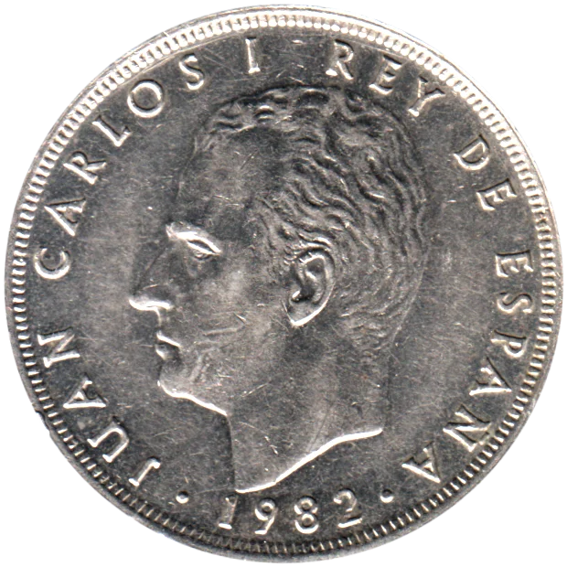 25 Pesetas, 1982 Obverse