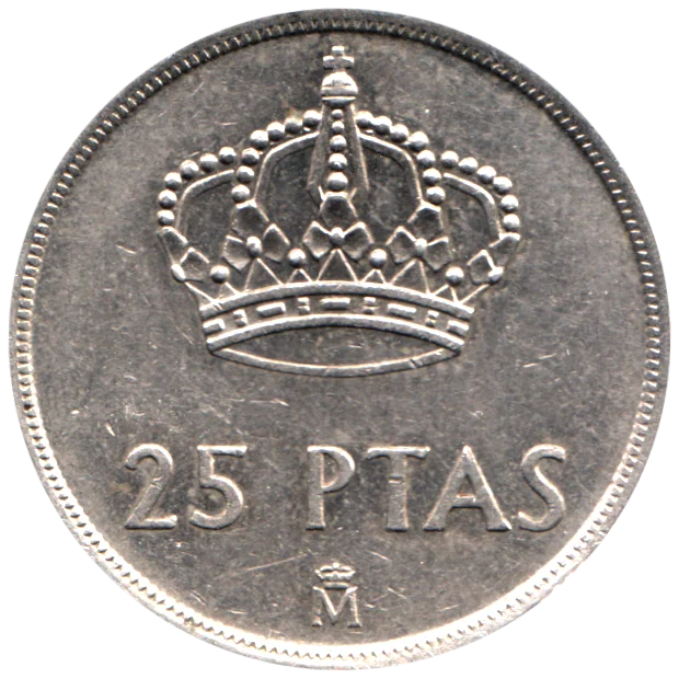 25 Pesetas, 1982 Reverse