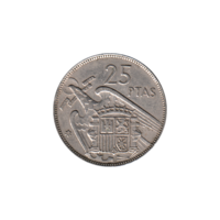 Preview 25 Pesetas, 1967 reverse