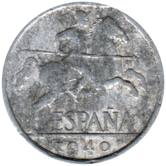 10 céntimos, 1940 Reverse