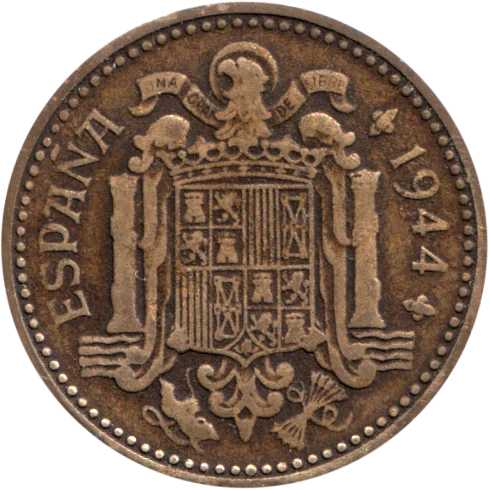 1 Peseta, 1944 Obverse
