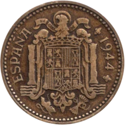 Preview 1 Peseta, 1944 obverse
